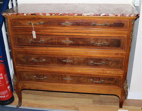 A marble top chest W.127cm